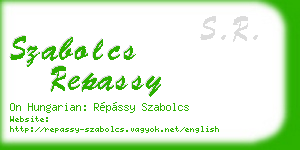 szabolcs repassy business card